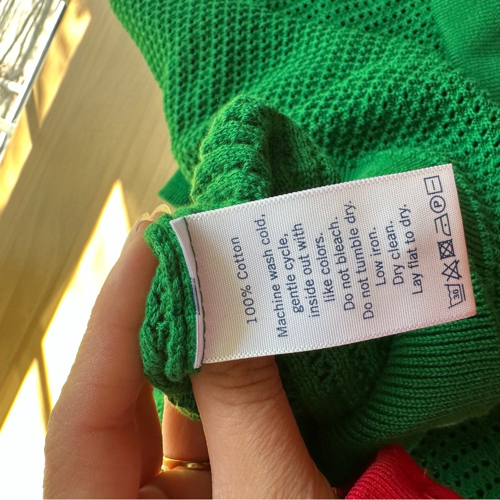 NWT Clare V. Augustine Green Knit Polo XL - Picture 5 of 6